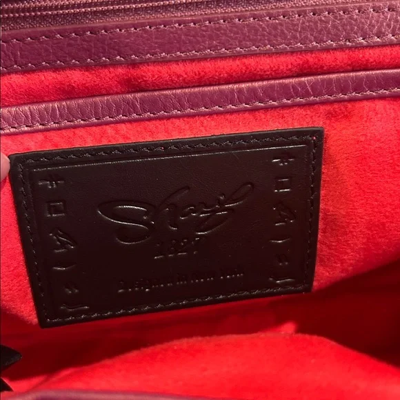 Sharif Purple Long Haired Satchel with Gold Hardware Kisslock 9.5”x7”x2.25” NWT - Picture 8 of 9